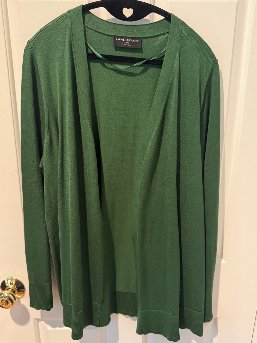 Lane Bryant Emerald Green Open-Front Cardigan 18/20